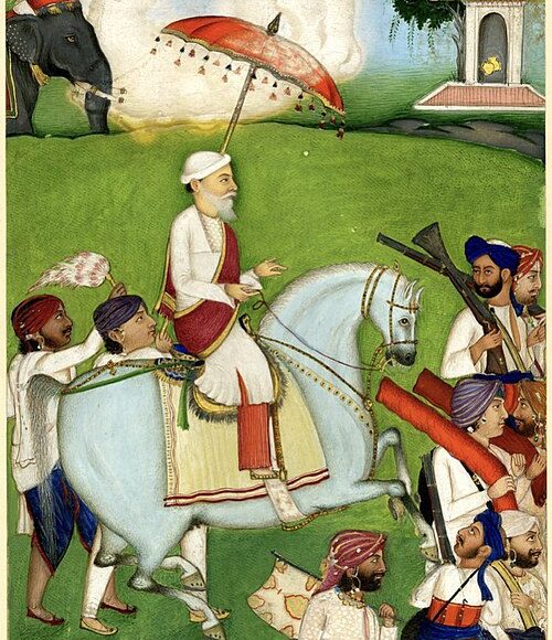equestrian painting of diwan dina nath