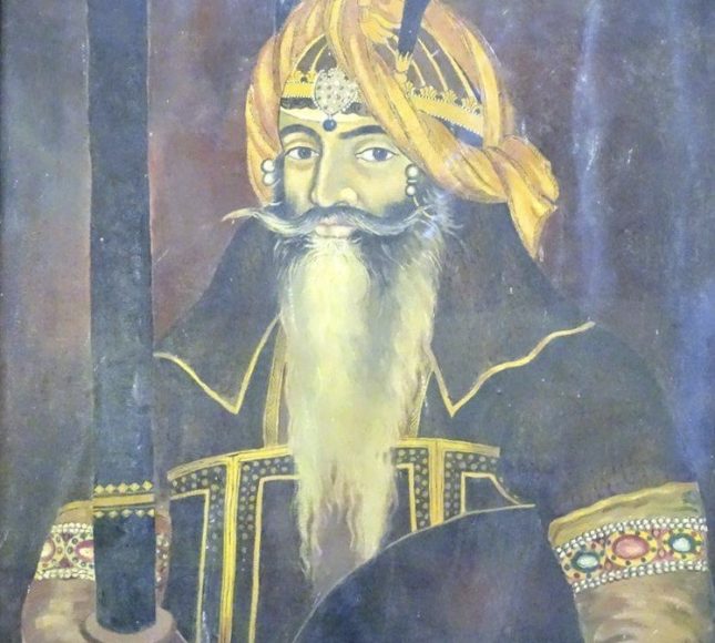 oil painting of hari singh nalwa