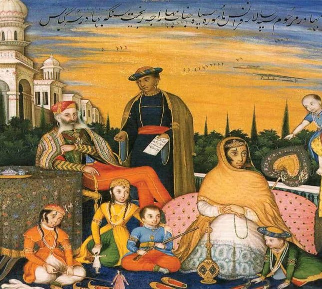 painting of general jean françois allard and family, circa 1838