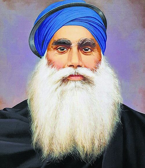 portrait of jathedar teja singh bhuchar at the central sikh museum