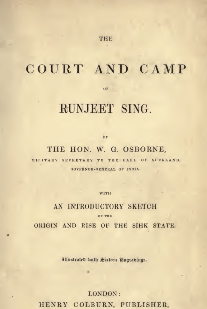 COURT AND CAMP OF RUNJEET SING