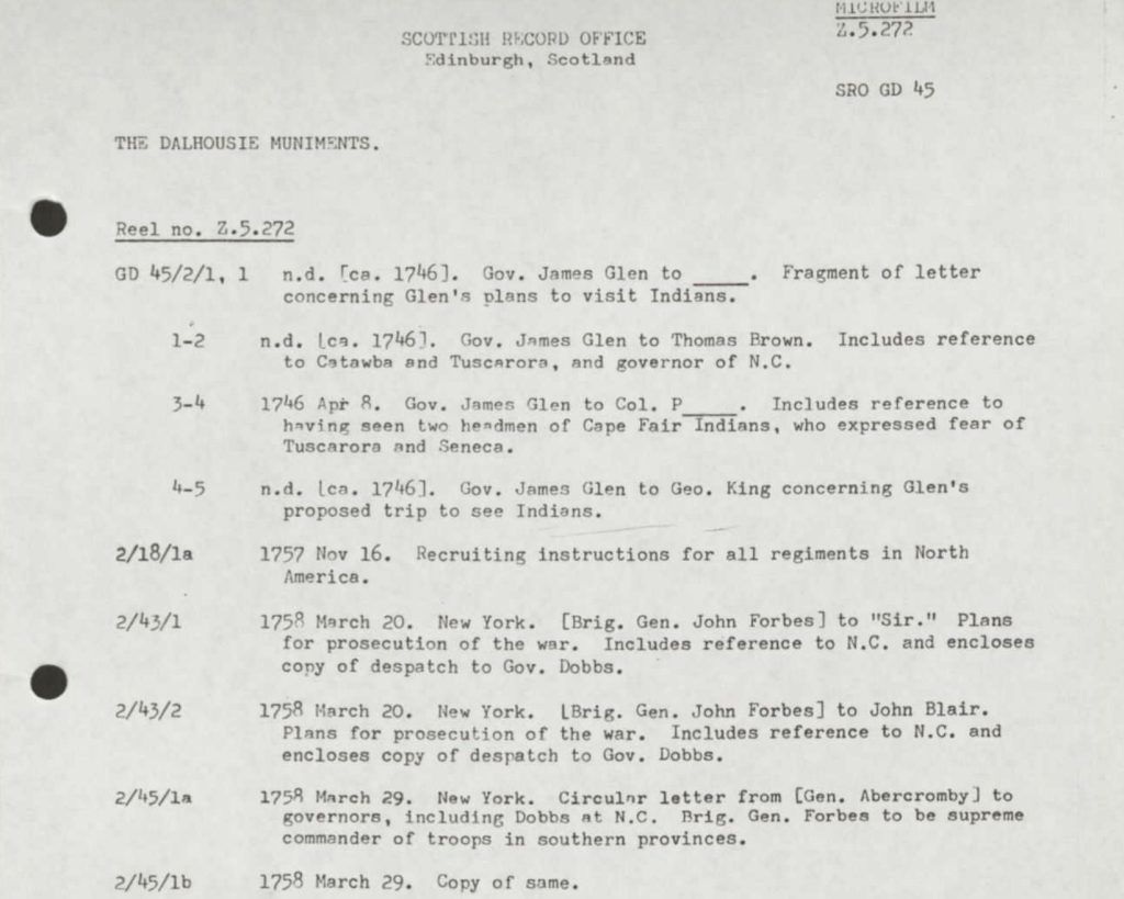 DALHOUSIE MUNIMENTS,